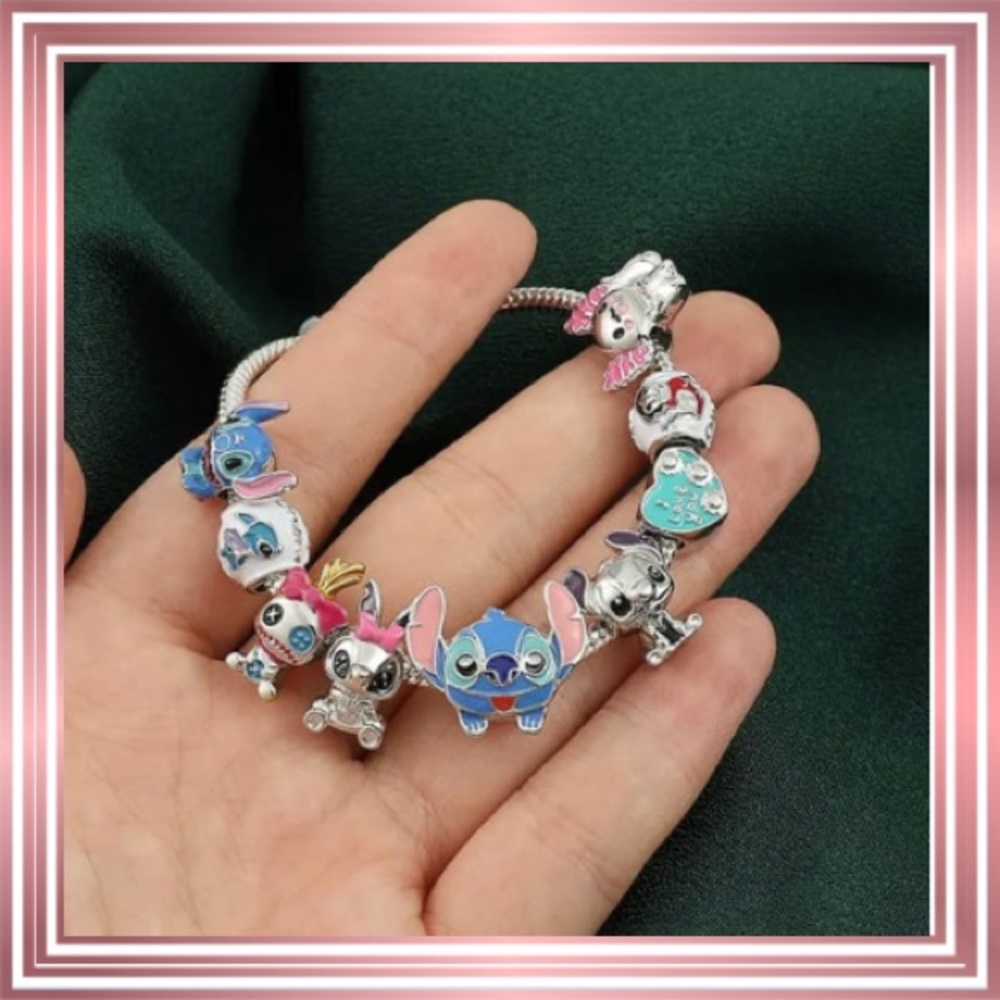 Hand Crafted STITCH Charm Bracelet